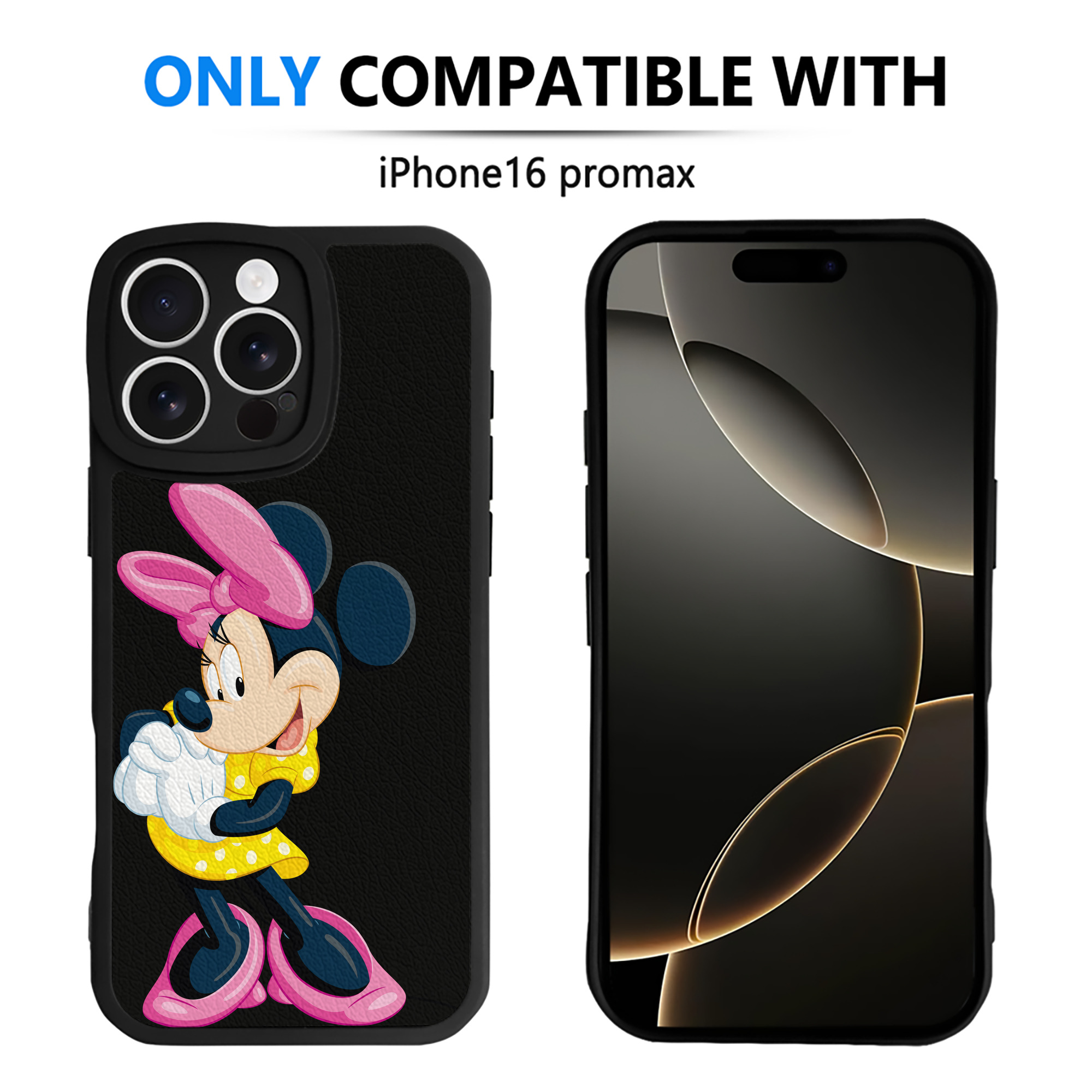 （画像用） ミッキーマウス Mickey Mouse 【iPhone 16シリーズ対応】シリコンスマホケース（レザー調） 材質：シリコン